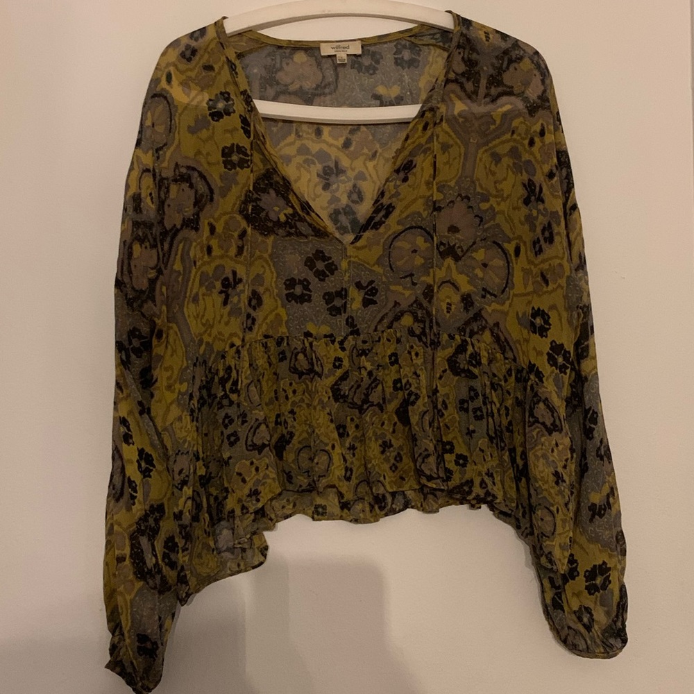 Aritzia Wilfred Silk Blouse